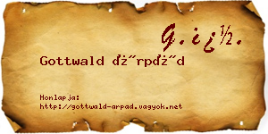 Gottwald Árpád névjegykártya